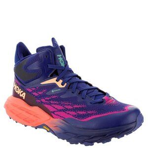 Hoka Speedgoat 5 Mid GTX (Women's) Hiking Boot Blue Orange Size 10